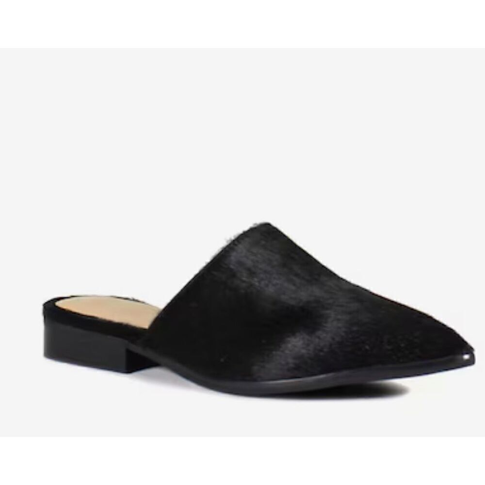 Diba True High Up Pony Hair Mule Black NIB 8.5